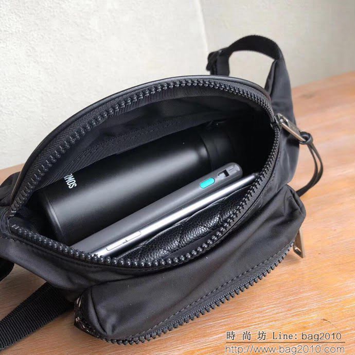 GlVENCHY紀梵希 新款 黑色尼龍腰包 可做腰包 挎包 083455  tsg1239